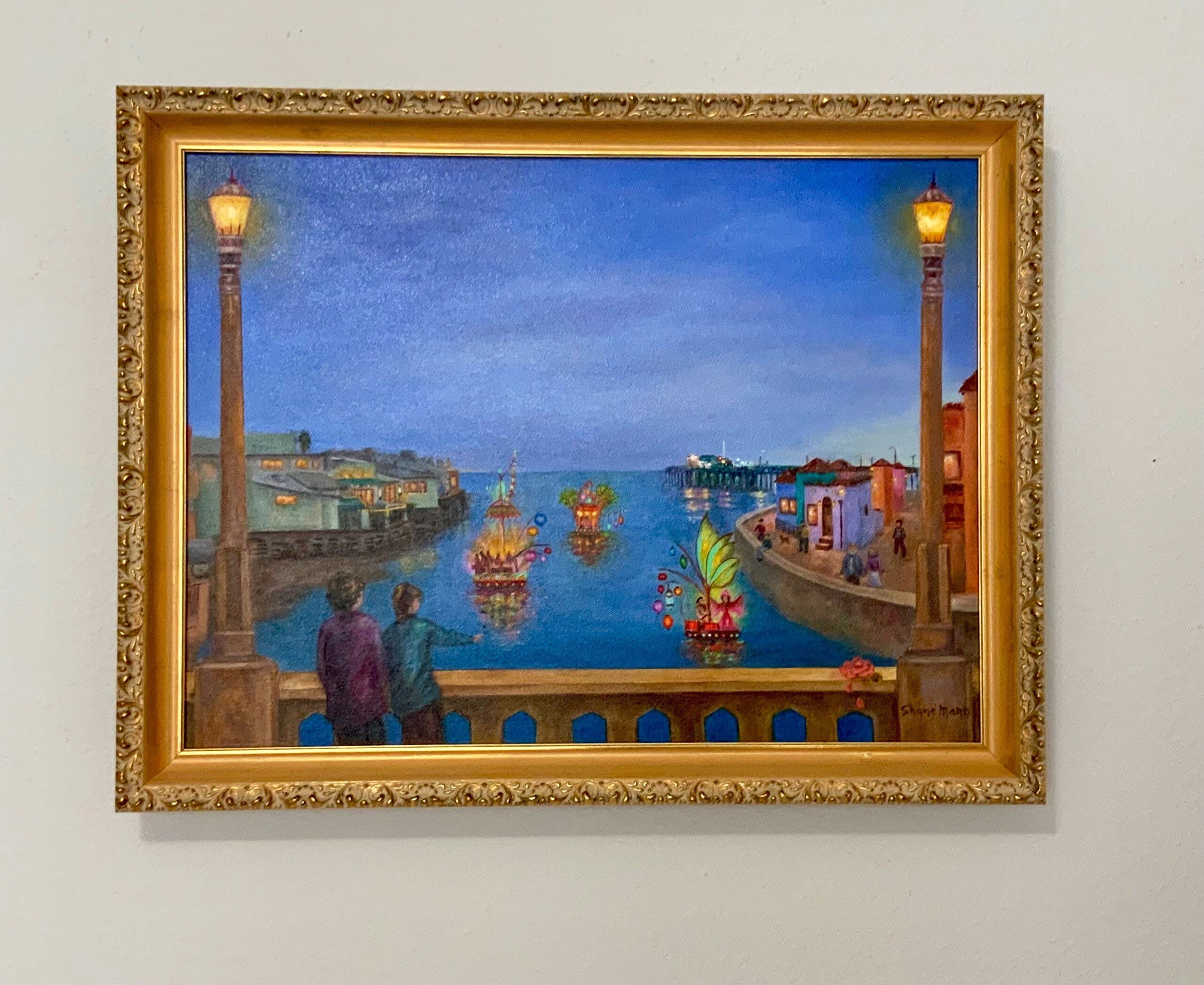 Historical Painting.lighting up Capitola.santa Cruz. Home Deco