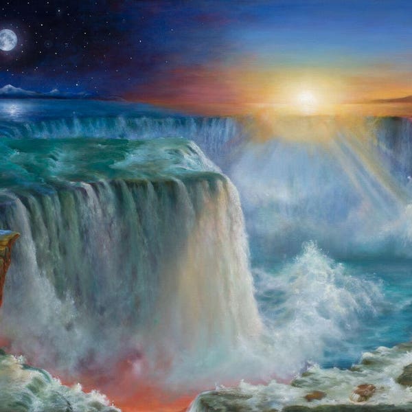 Waterfall Prints.Landscape prints and Giclees.Home Decor. Office Decor. “Sunrise Over Niagara Falls”.