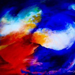 Abstract paintings. Oil Painting  on Canvas. ‘Angels Of The Universe'.office decor. Home decor.