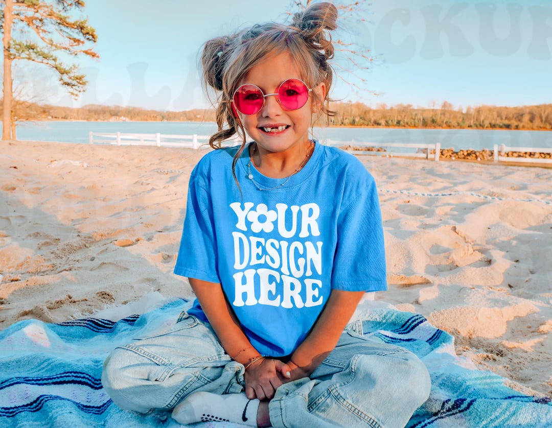 Kids Comfort Colors C9018 Youth Royal Carribean Blank T-shirt