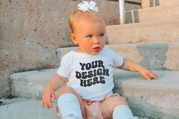 Toddler Gildan T-Shirt Mockup Model | Childs White Shirt Mock up Baby Tee | Toddler Graphic T-Shirt | Outdoor Mockup | Trendy Boho SVG model