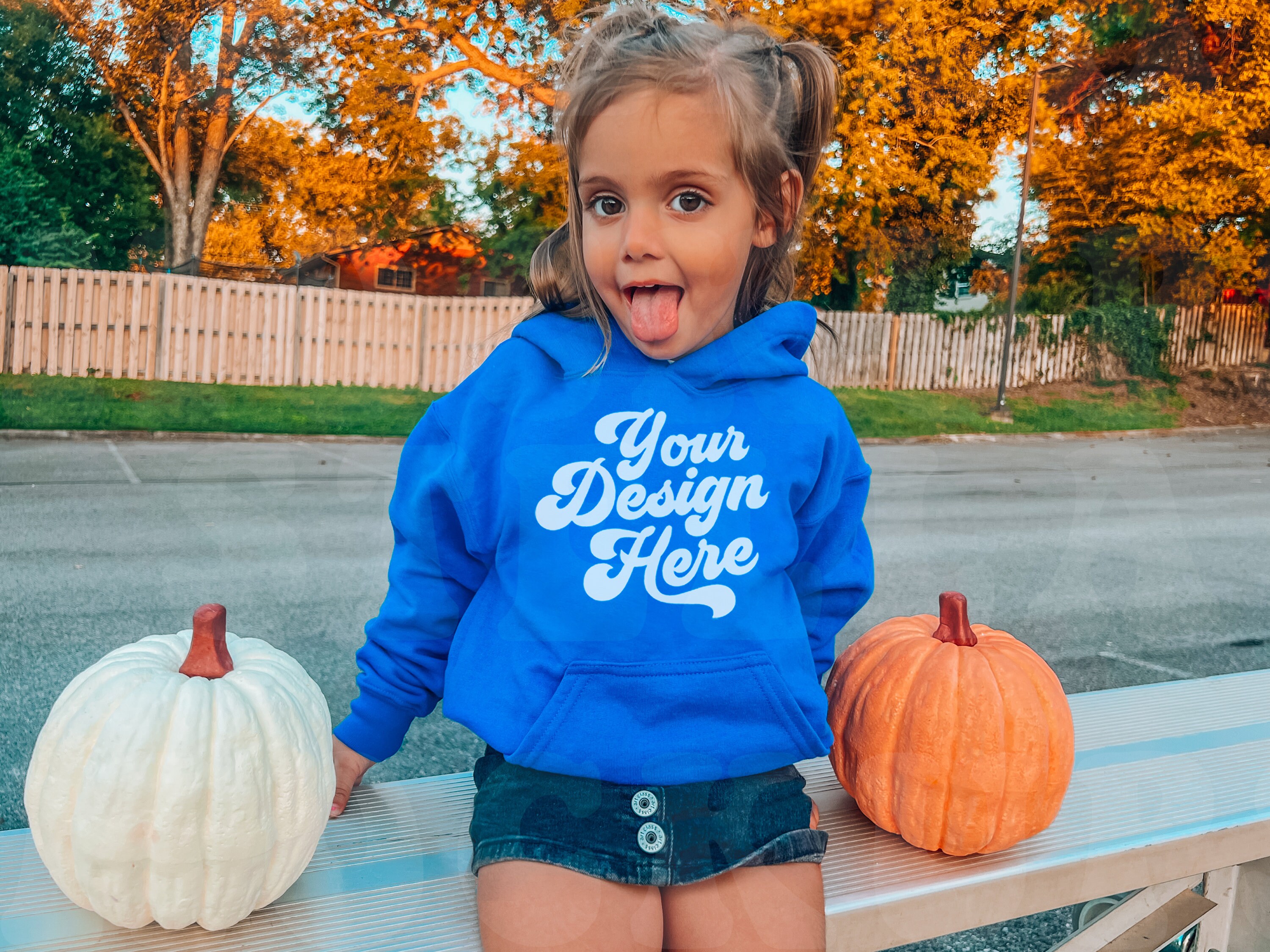 Blue hoodie kid hot sale
