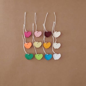 Mini Heart Tags 5/8" and 6” Twine Included (untied)