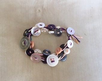 Multicolor knop multistrand armband