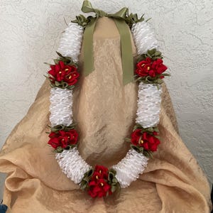 New Anthurium Flower Ribbon Lei