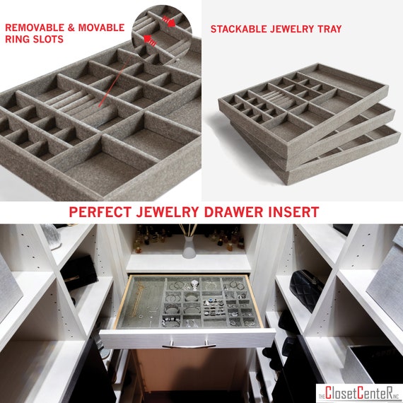 Free Shipping Jewelry Organizer Drawer Insert Wood Velvet Etsy