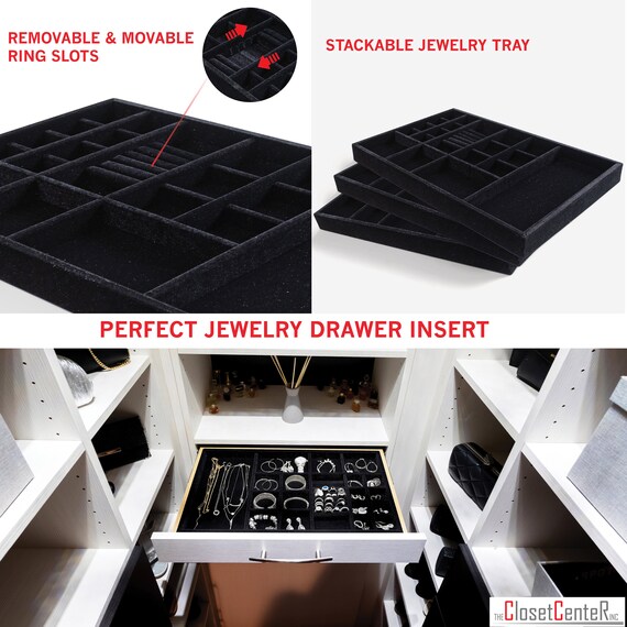 Free Shipping Jewelry Organizer Drawer Insert Wood Velvet Etsy