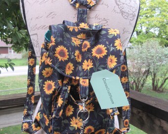 sunflower checkered backpack