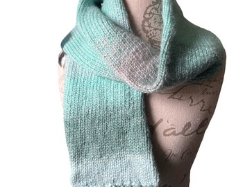 Mint shade fade knit scarf