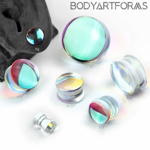 Double Flare Polaris Glass Plugs 2g, 0g, 00g, 1/2&quot;, 9/16&quot;, 5/8&quot;, 3/4&quot;, 7/8&quot;, 1&quot;