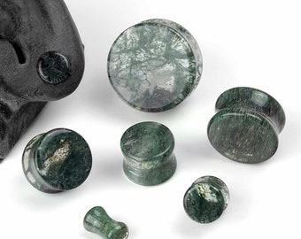 Double Flare Glass Terrarium Plugs 2g, 0g, 00g, 1/2", 9/16", 5/8", 3/4", 7/8", 1":