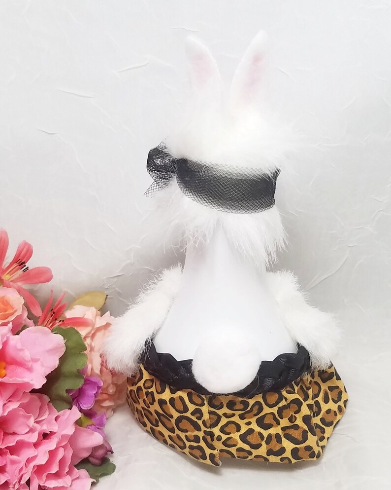 Large Hand Painted Recycled Light Bulb Bunny Figurine HC057-G Yvette