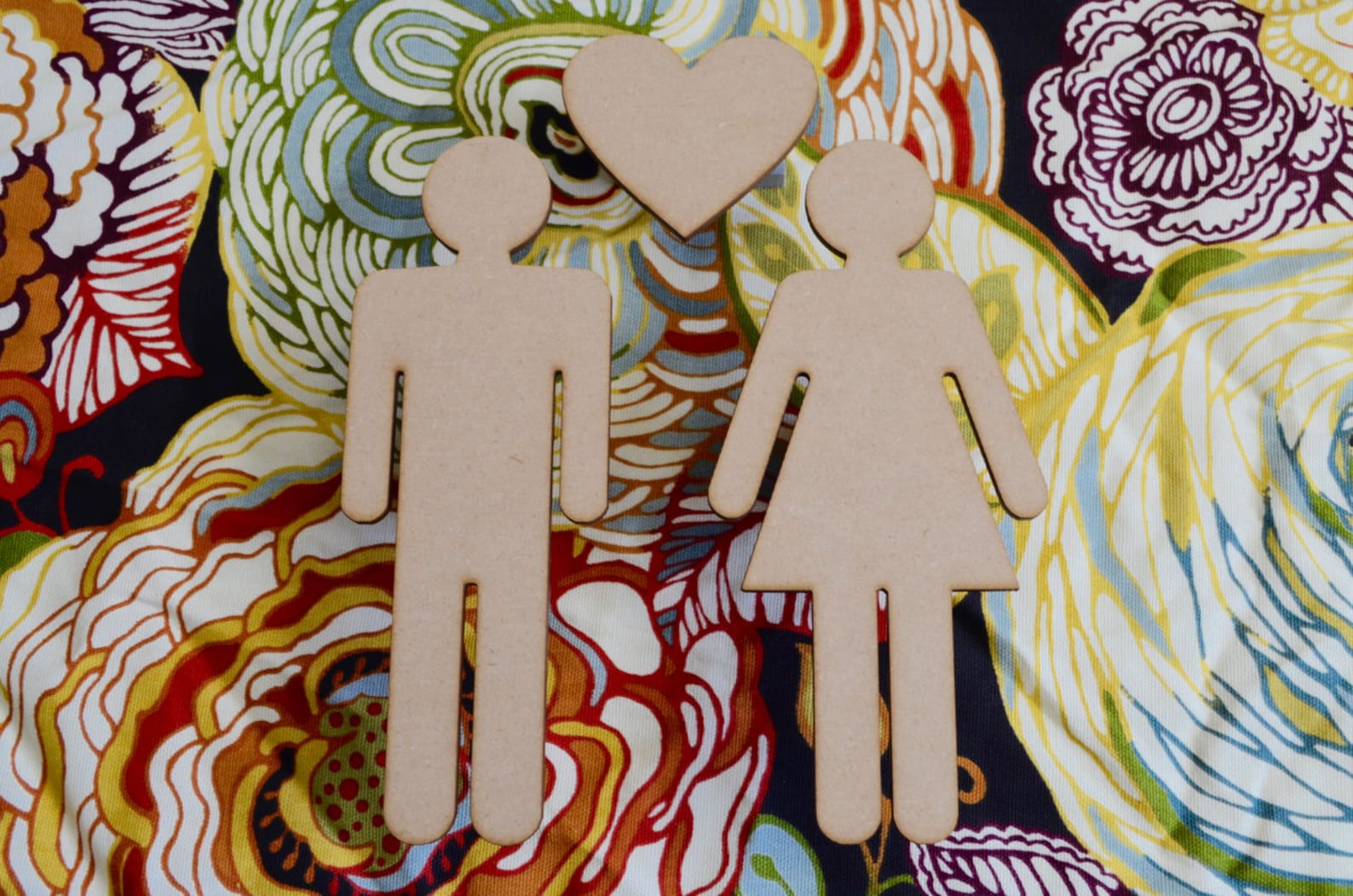 Unfinished, Wooden, Man and Women, DIY Craft, Unpainted for Wall Decor ...