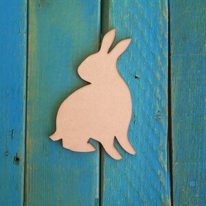 Unfinished, wooden, bunny, DIY craft, unpainted for wall decor, wreath, room, avaiable from 1&quot; to 42&quot; tall