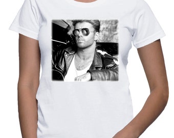 George Michael Choose Life T Shirt Wham Band Tshirts Andrew Ridgeley Tees Faith
