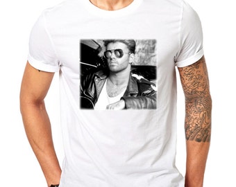 George Michael Choose Life T Shirt Wham Band Tshirts Andrew Ridgeley Tees Faith