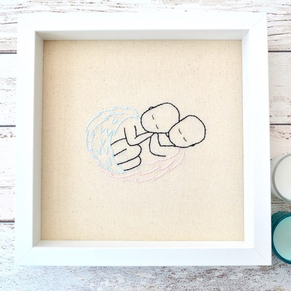 Twins Angel Baby Gift Twin Miscarriage Angel baby pillow | Etsy