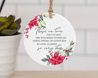 Those We Love Don't Go Away Memorial Herz Charm 925