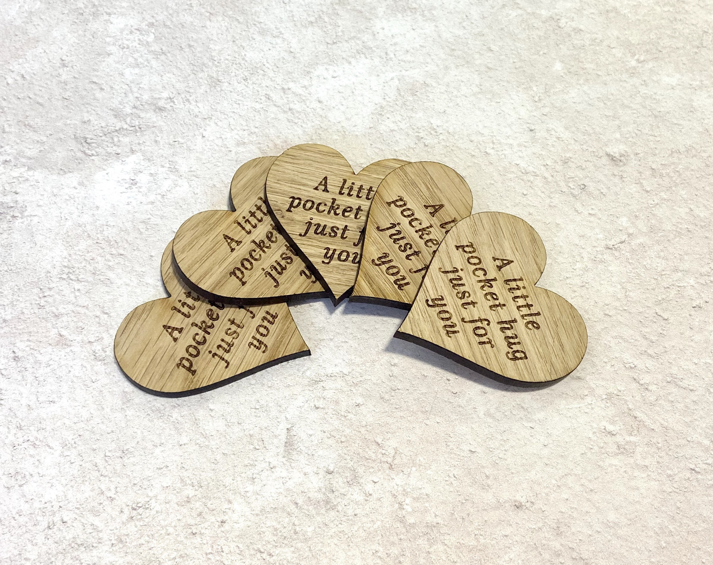 Pocket Hug Tokens Wooden Craft Embellishments Self Isolation Etsy UK
