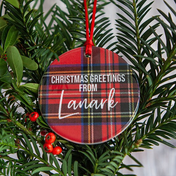 Scottish Christmas Decorations Tartan Christmas Greetings Etsy UK