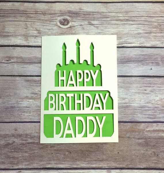 Papa Papa Karte alles Gute zum Geburtstag Papa Kuchen-Karte | Etsy