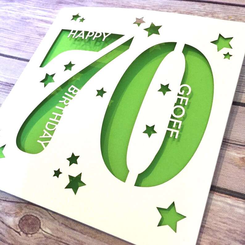 Personalised 70th Birthday Card Dad 70th Card Mum 70th