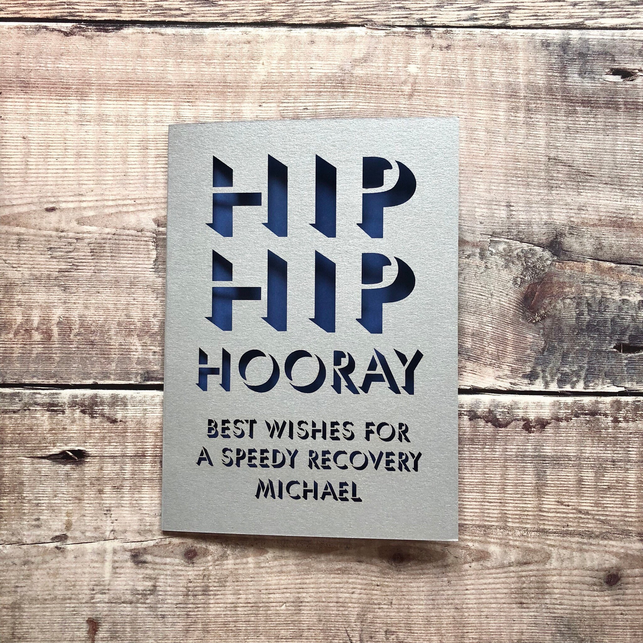 Personalised Hip Replacement Get Well Soon Card Wishing a Etsy UK