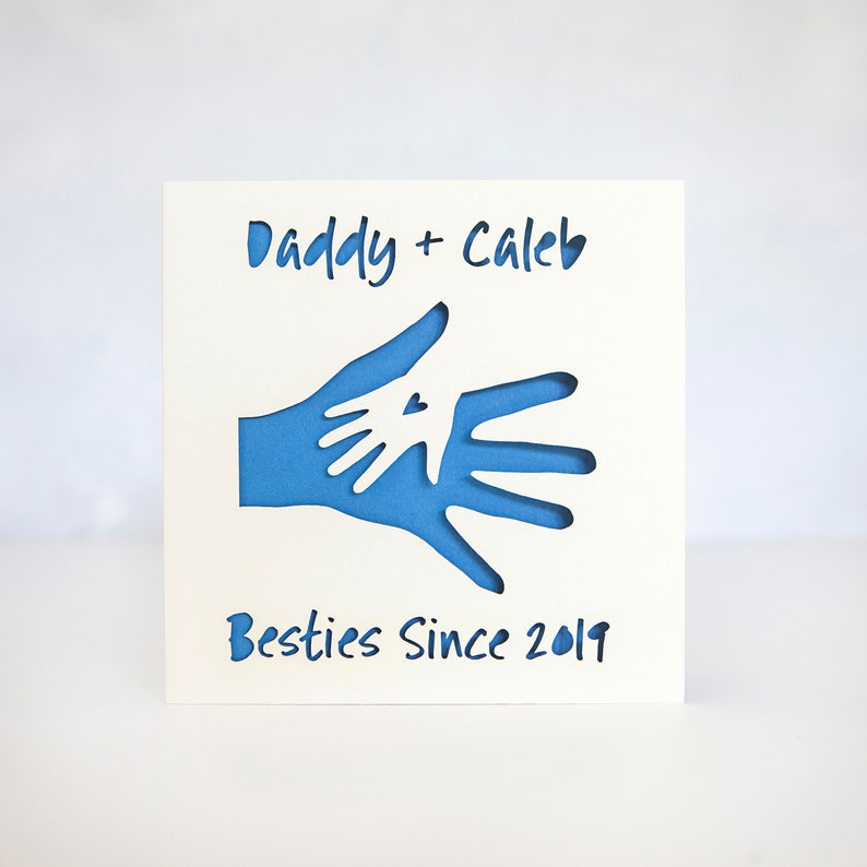 Personalised Father's Day Card, 1st Christmas, Besties, Daddy Birthday, Fathers Day Gifts, Daddy Gift, First Fathers, Dad daughter, Laser 