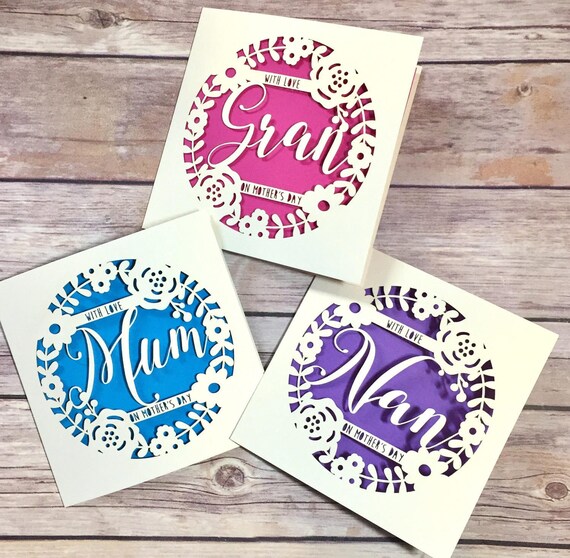 Personalised Mother/'s Day Card Mothers Day Mum Mummy Nan Nanny Gran Nana Granny