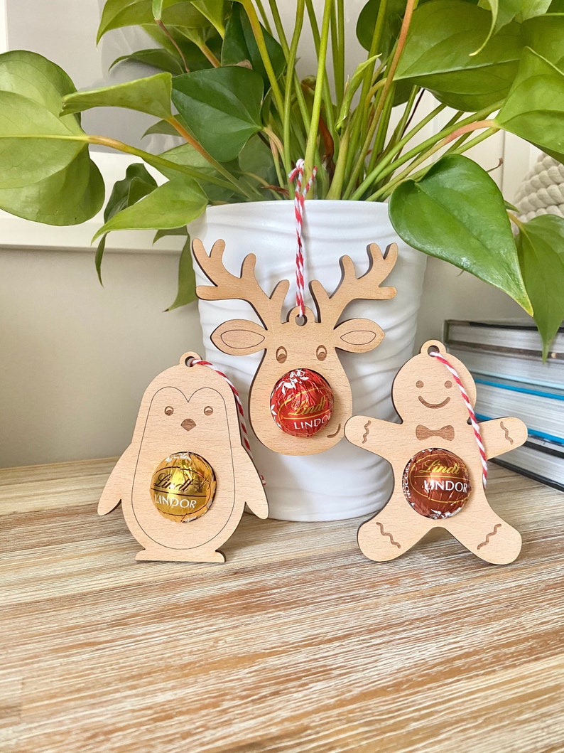 Lindt Lindor Chocolate Christmas Decorations Reindeer Tree Etsy UK
