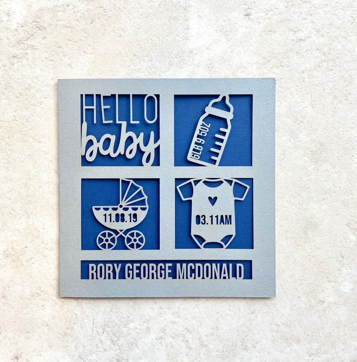 Personalised Baby Boy Card Newborn Gifts Keepsake Cards Etsy UK