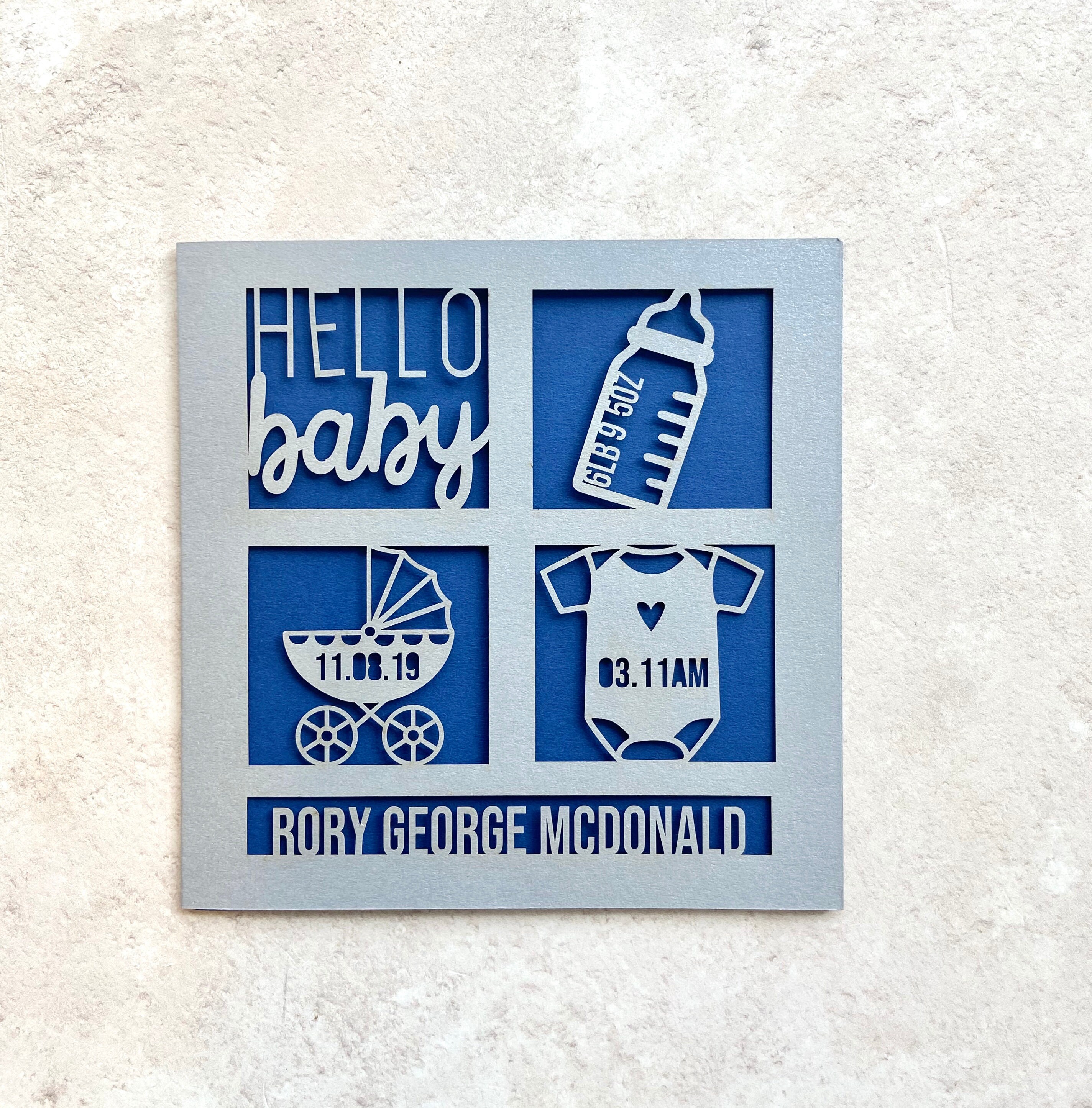 Personalised Baby Boy Card Newborn Gifts Keepsake Cards Etsy UK