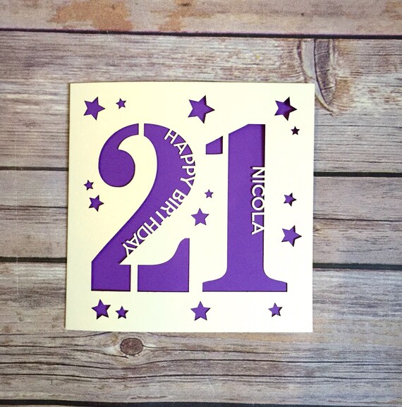 Personalised 21st Birthday Card 21st Daughter 21st Son