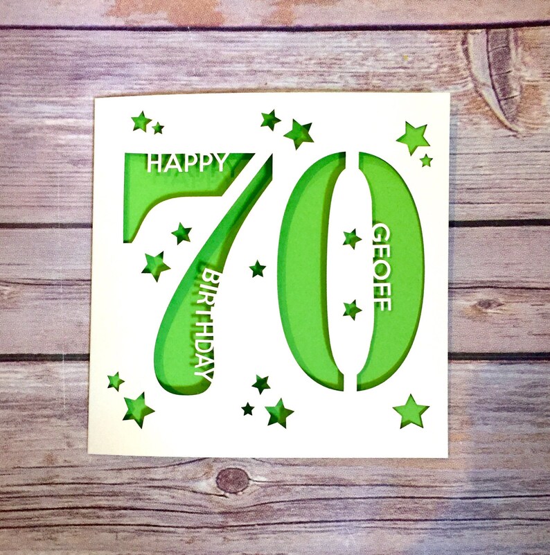 Personalised 70th Birthday Card Dad 70th Card Mum 70th