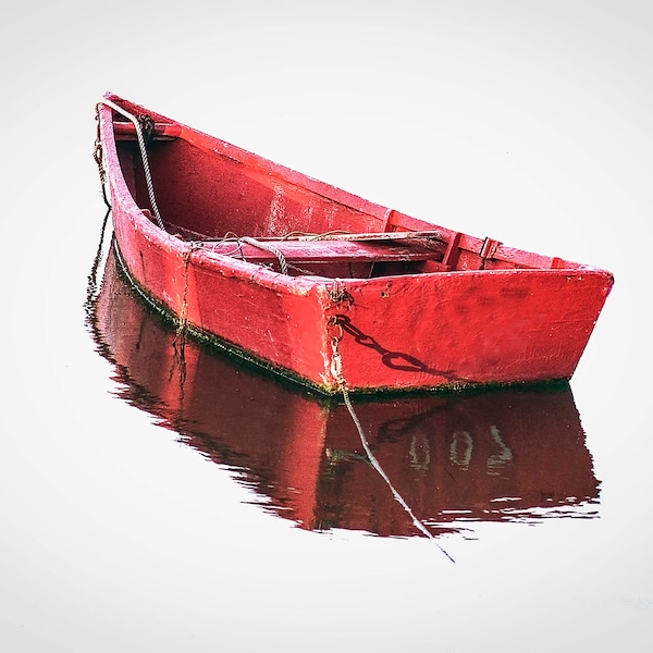 Cape Cod, Red Row Boat, New England Coast, Cape Cod Boats, Nantucket Island, Textured Boat Photo, Cape Cod Travel, Cape Wall Decor