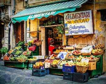 Italy Travel, Cinque Terre, Manarola Village, Five Hilltowns, Italy Coast, Outdoor Market, Fruit Market, Vegetable Market, Italy Photo