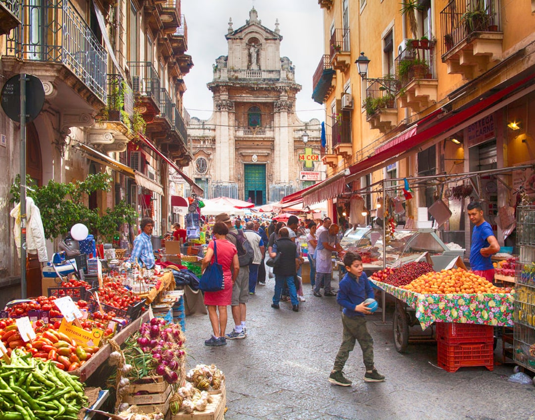 Catania Sicily, Daily Market, Street Market, Fruit Vegetable Market
