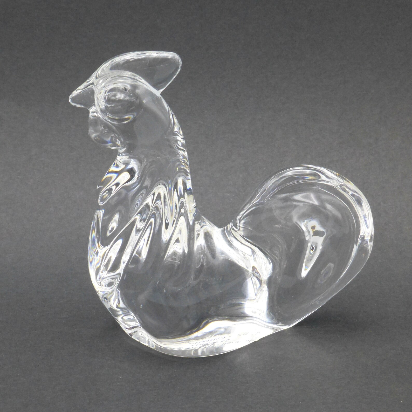 Vintage Villeroy Boch Crystal Rooster Chicken Art Glass Etsy