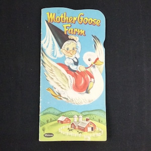 Vintage Whitman Mother Goose Farm 1950s Childrens Book Nursery Rhymes Adorable Illustrations 1953
