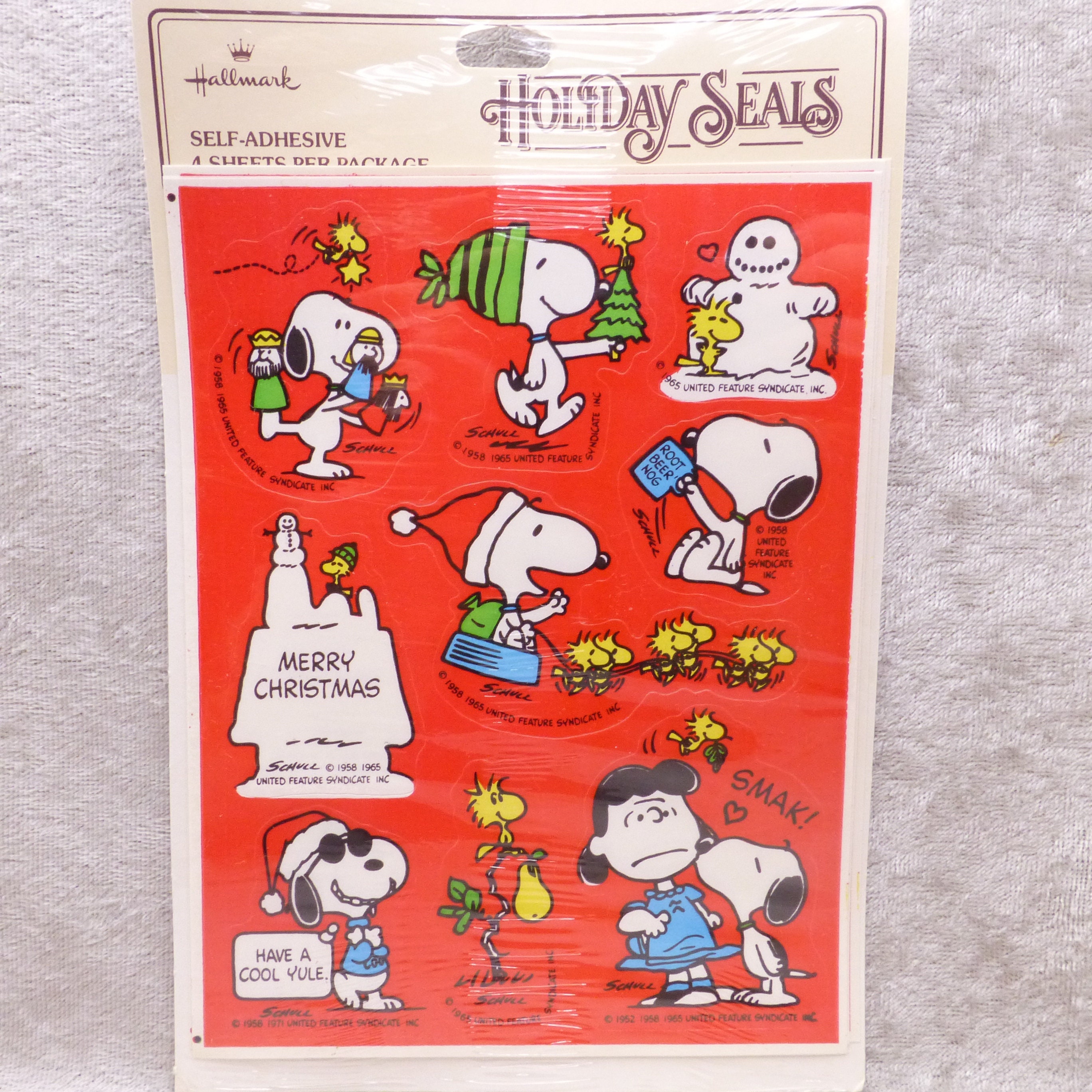 Snoopy Peanuts Stickers 4 Sheets New in Unopened Package by