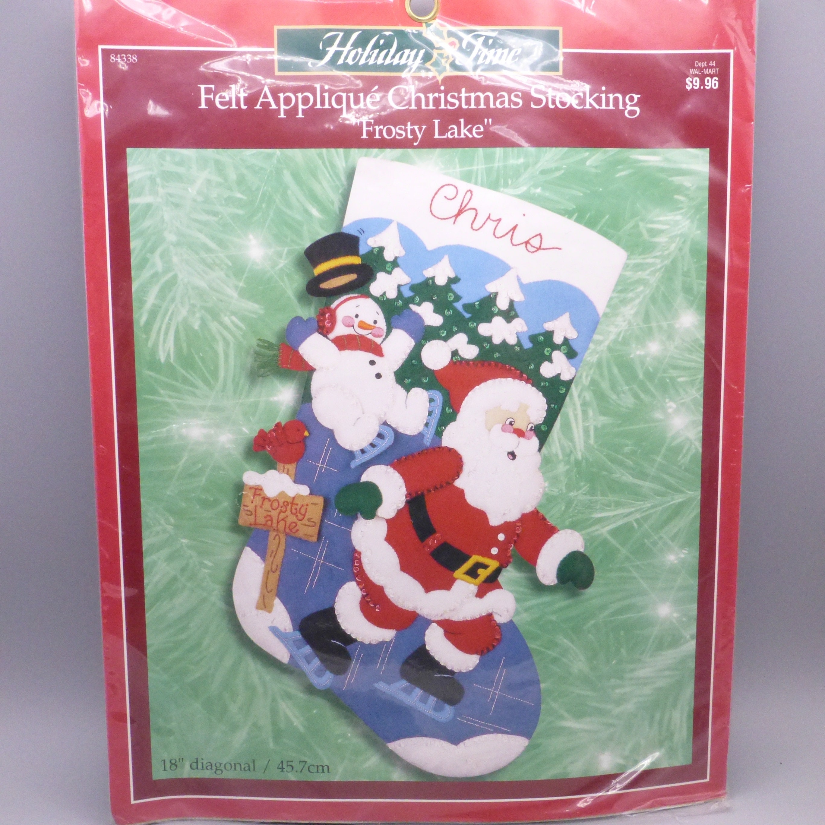 Bucilla holiday Decorating Felt Applique Stocking Kit 86146 18 Santa &  Elves in a Christmas Shoe House Enchanting Design 