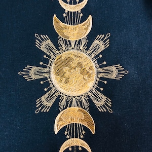 The Golden Moon Phases : Altar Cloth