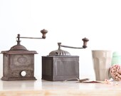Antique Coffee Grinder, Metal Coffee Grinder, Coffee Mill, Vintage Coffee Mil,l Rustic Kitchen, French Country Decor, Primitive Decor
