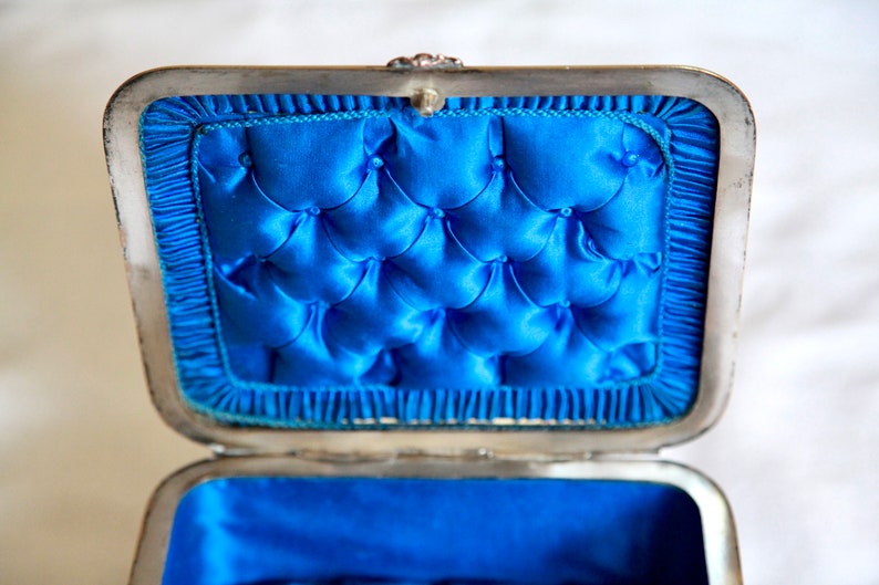 Antique Jewelry Box High Relief Bronze and Silver Jewelry Box Etsy