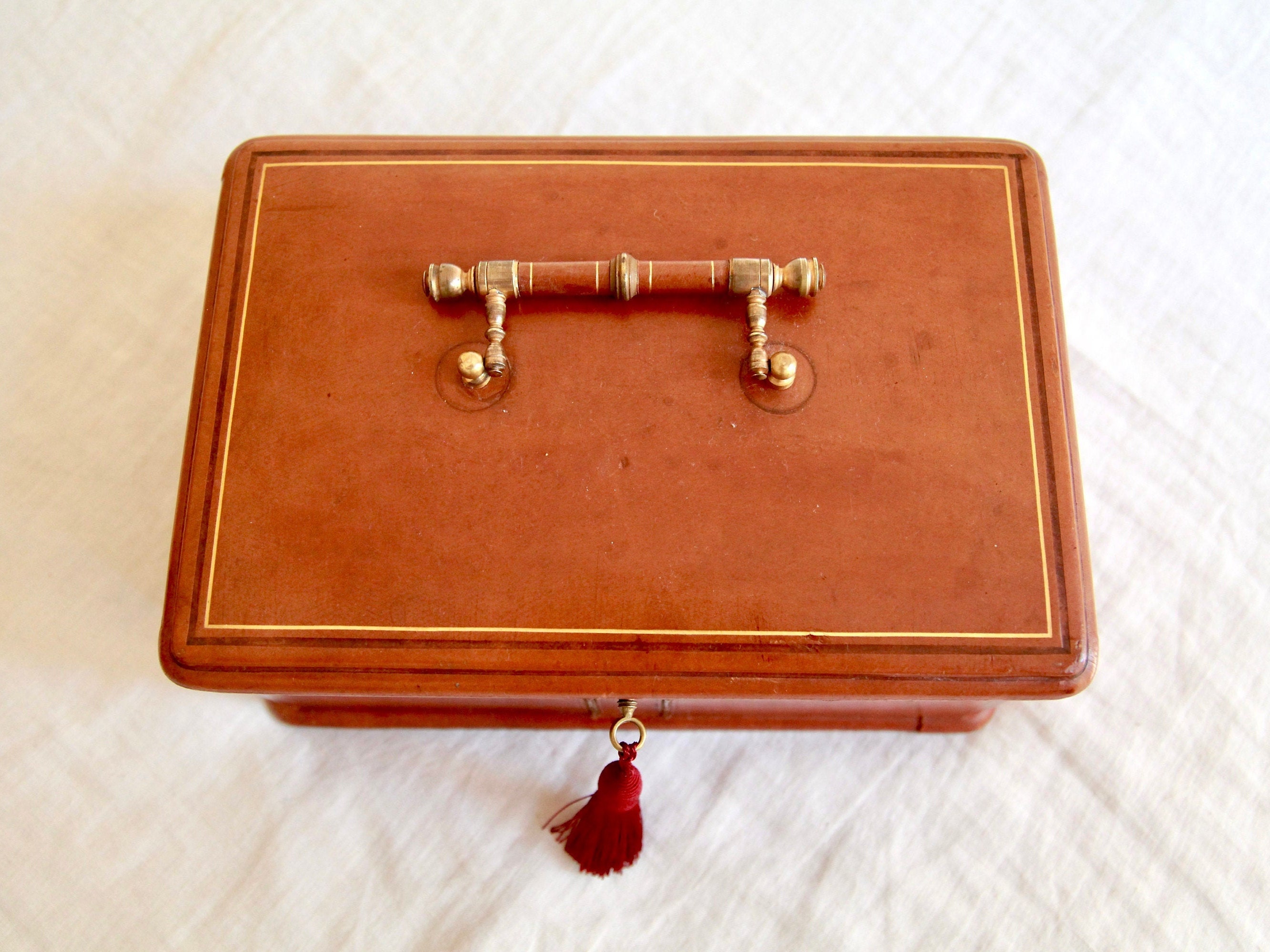 Antique French Jewelry Box Antique Jewelry Travel Box Etsy