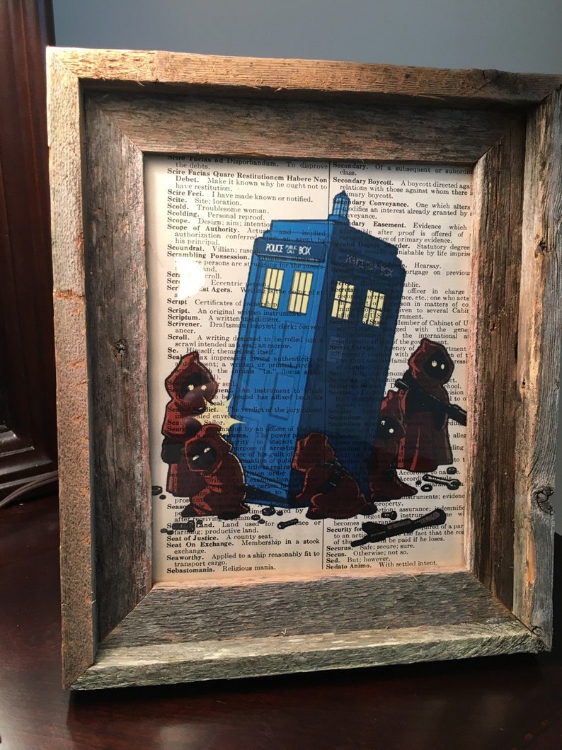 Star Wars Dr Who mash up art print dr who art tardis print