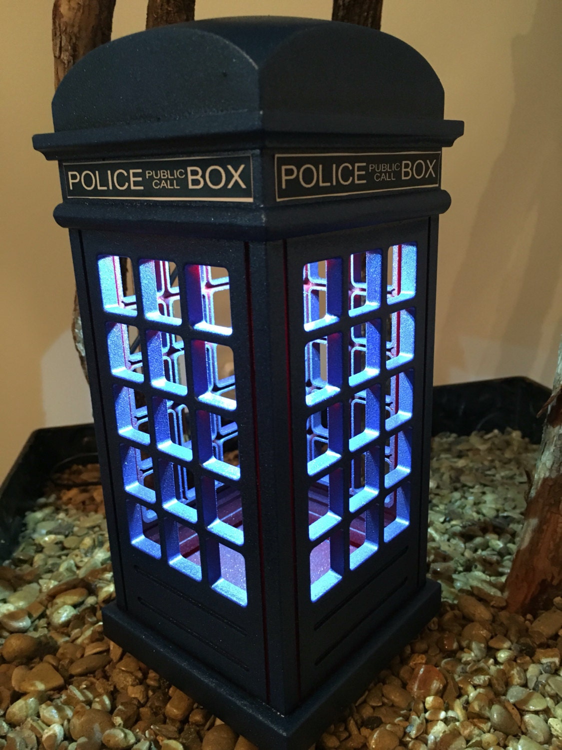 Dr Who Tardis Inspired Lamp Accent Table Doctor Gift Art Decor
