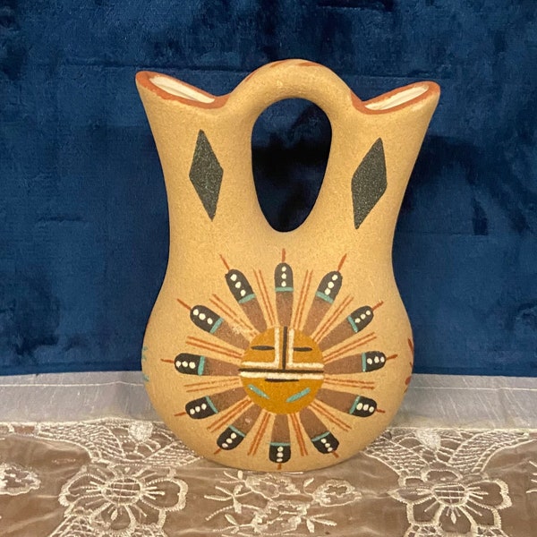 Navajo Wedding Sand Art Vase Large