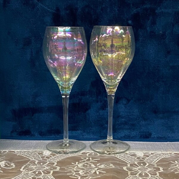 Hand Blown Wine Glasses Etsy