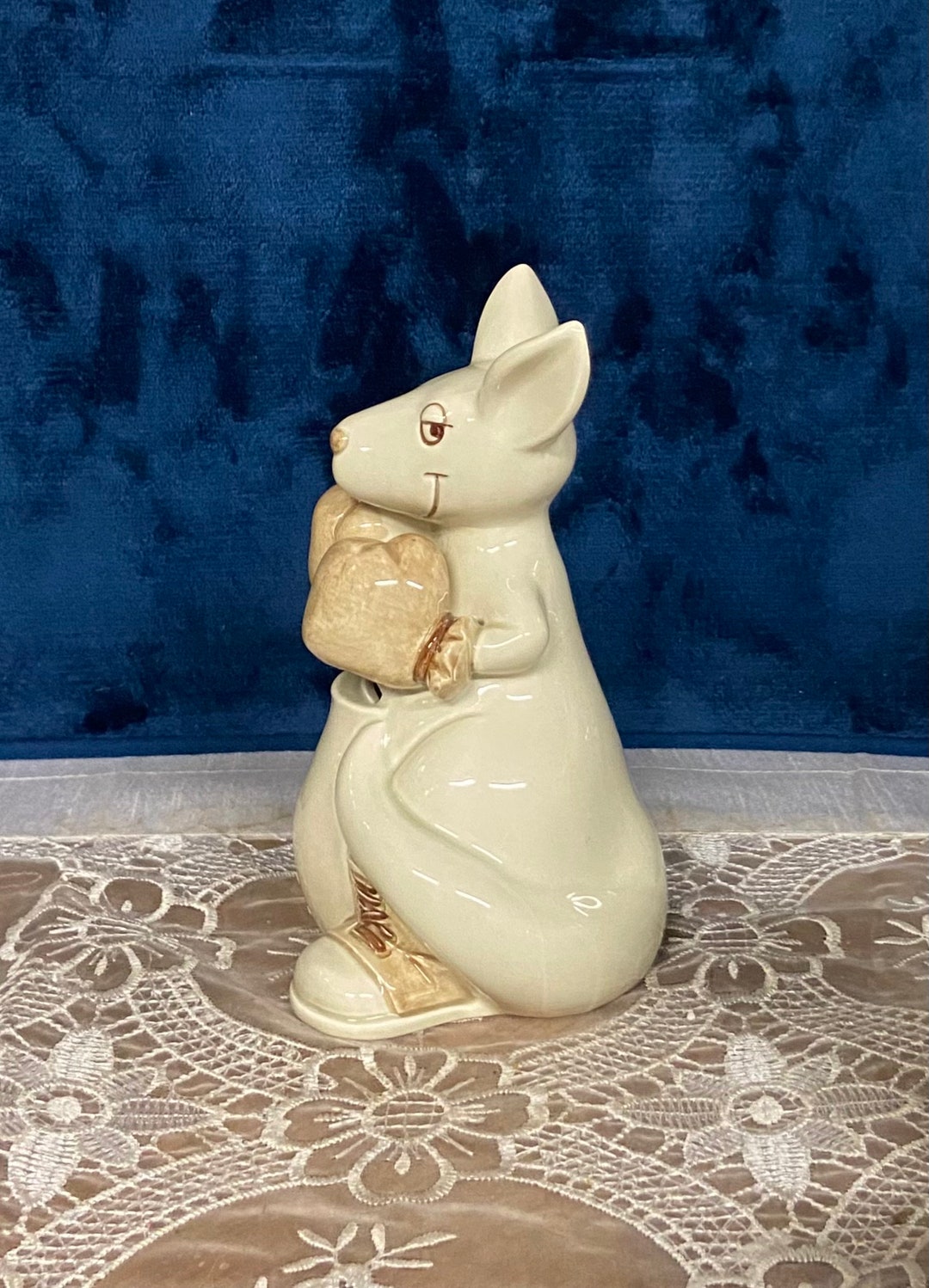 FF fitz and Floyd Boxing Kangaroo Coin Bank Figurine Etsy